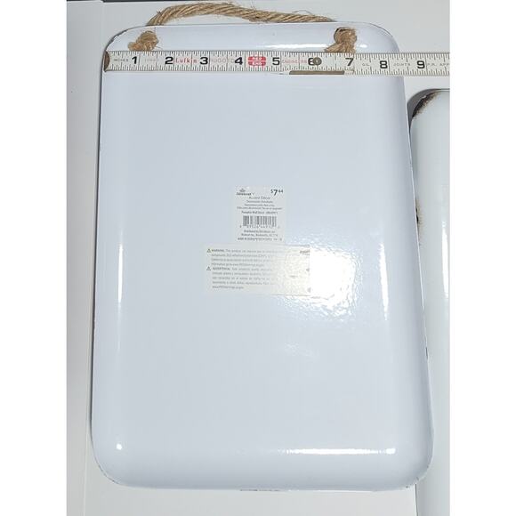 Historic Downtown Farmers Market & Open Daily Enamel Metal Wall Decor Set Of 2 - Picture 3 of 4